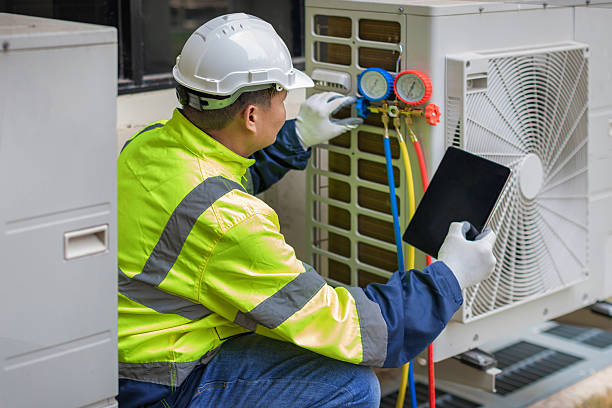 Professional Hvac technician working in Rochester, MA